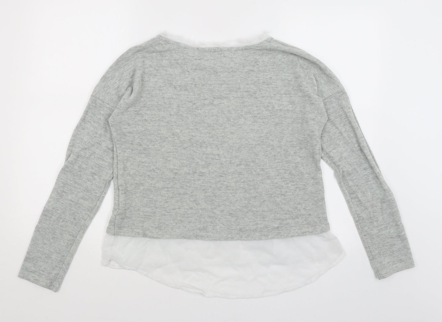 TISSAIA Womens Grey   Pullover Jumper Size 16