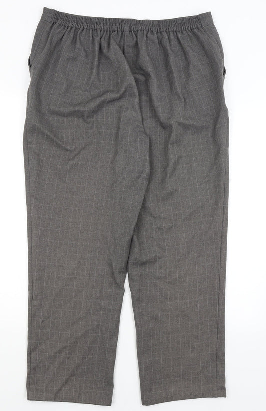 EWM Womens Grey   Dress Pants Trousers Size 18 L25 in