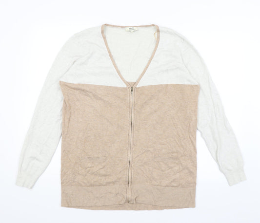 Papaya Womens Brown   Full Zip Jumper Size 18