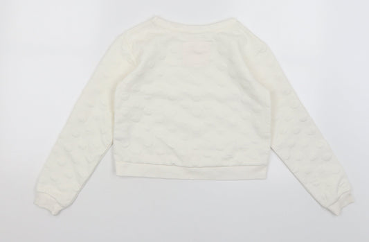 H&M Girls White   Pullover Jumper Size 9-10 Years