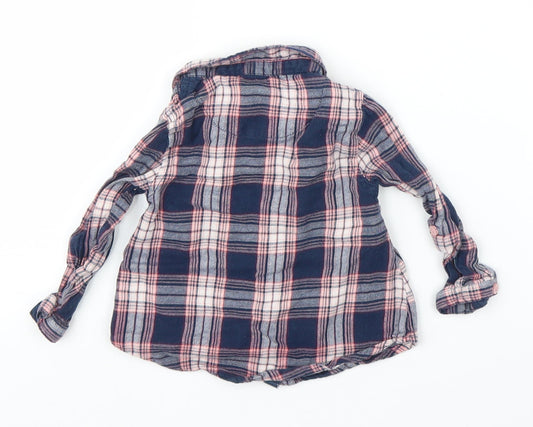 Primark Girls Blue Plaid  Basic Button-Up Size 3-6 Months