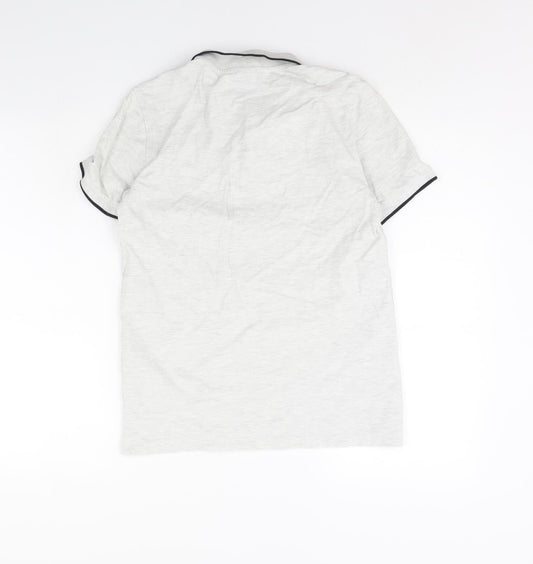 H&M Mens Grey    Polo Size S