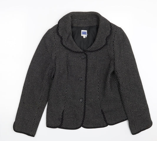 Penny plain Womens Black Polka Dot  Jacket Coat Size 10