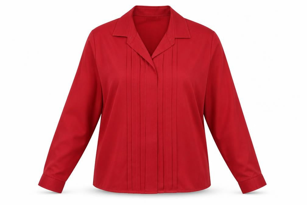 M&S Womens Red   Basic Button-Up Size 14