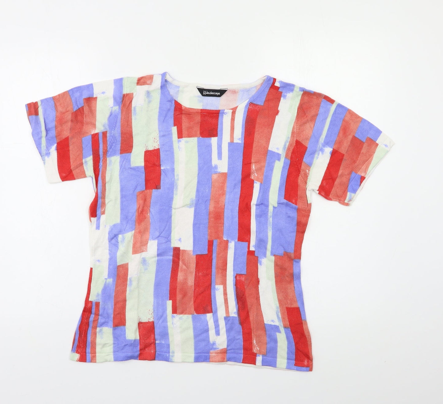 Kaleidoscope Womens Multicoloured Striped  Basic T-Shirt Size 14
