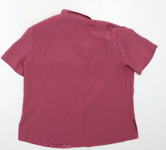Berketex Womens Purple   Basic Button-Up Size 14
