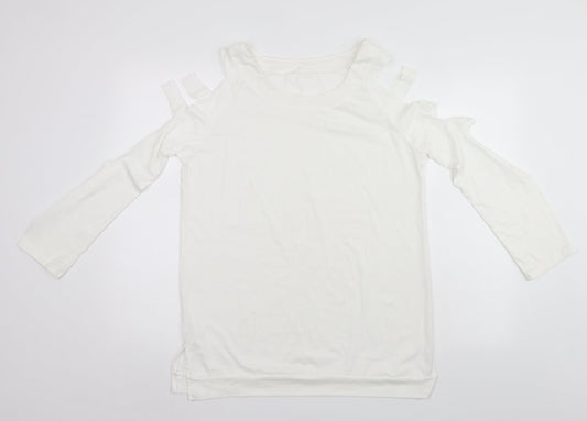 ZY Womens White   Pullover Jumper Size 2XL