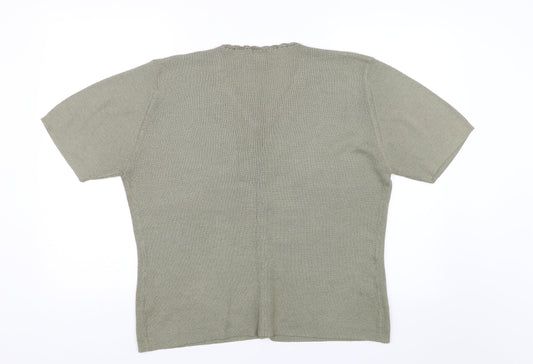 OPUS Womens Green   Basic Button-Up Size 2XL