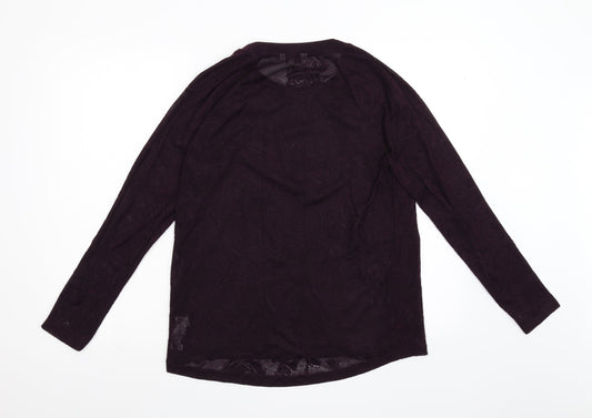 NEXT Womens Purple Floral  Pullover Jumper Size 12