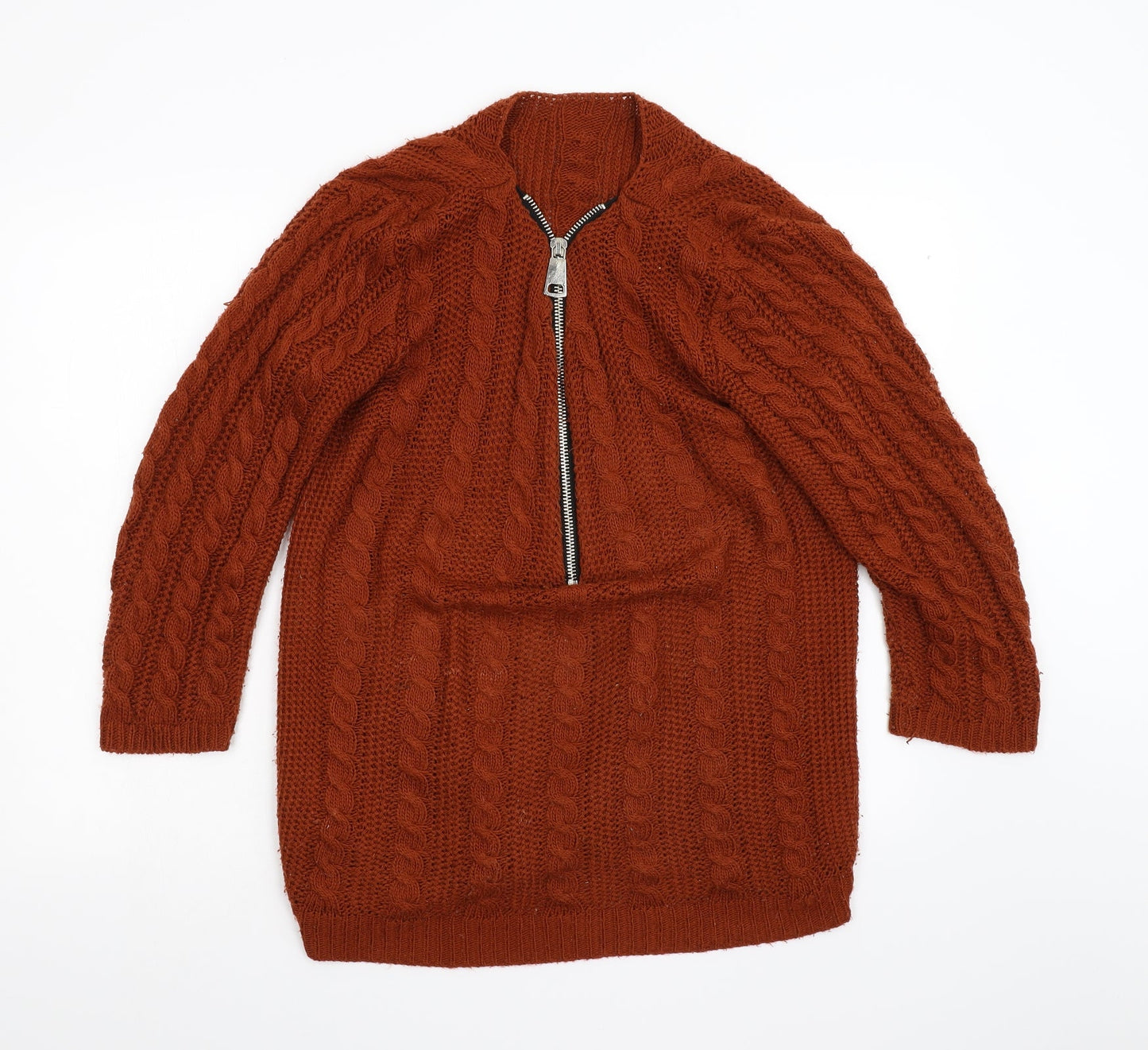 Preworn Womens Orange   Henley Jumper Size M