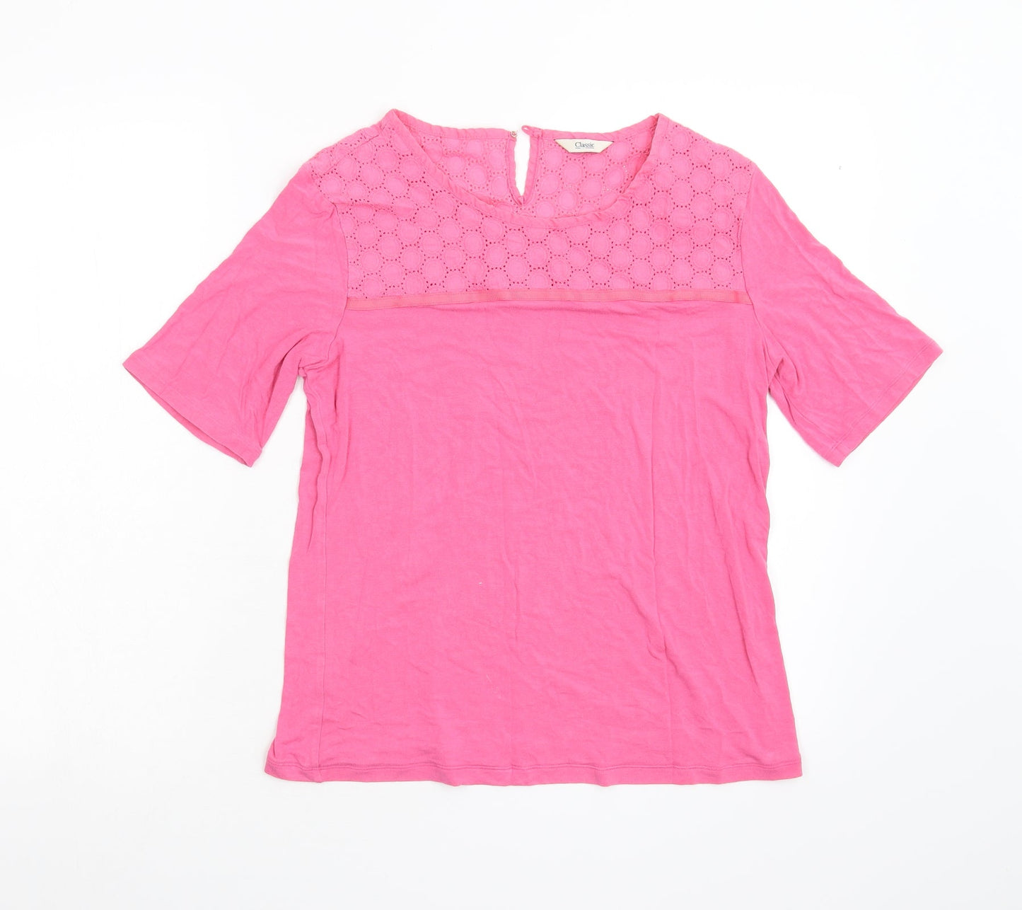 Classic Womens Pink   Basic T-Shirt Size M