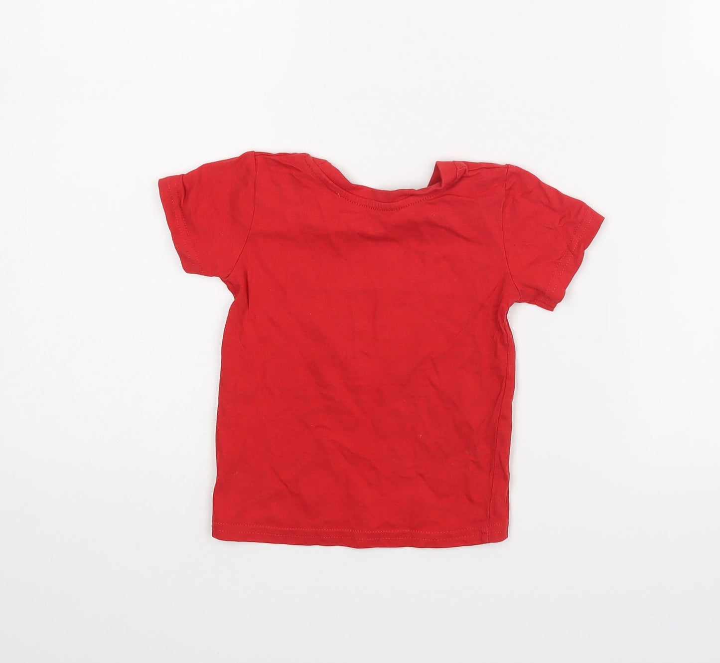 Primark Baby Red Batik  Basic T-Shirt Size 12-18 Months