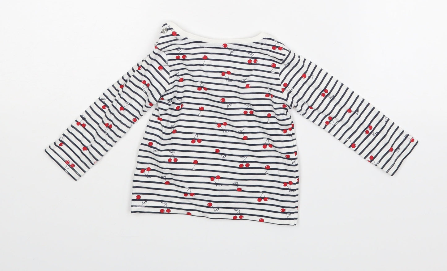 Primark Baby White Striped  Basic Blouse Size 6-9 Months