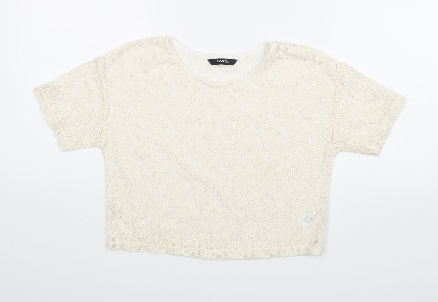 George Girls White   Basic Blouse Size 7-8 Years