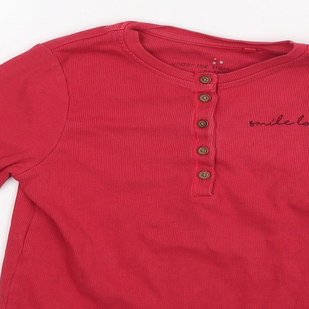 NEXT Girls Red  Rayon Basic Blouse Size 9 Years  - Smile lots