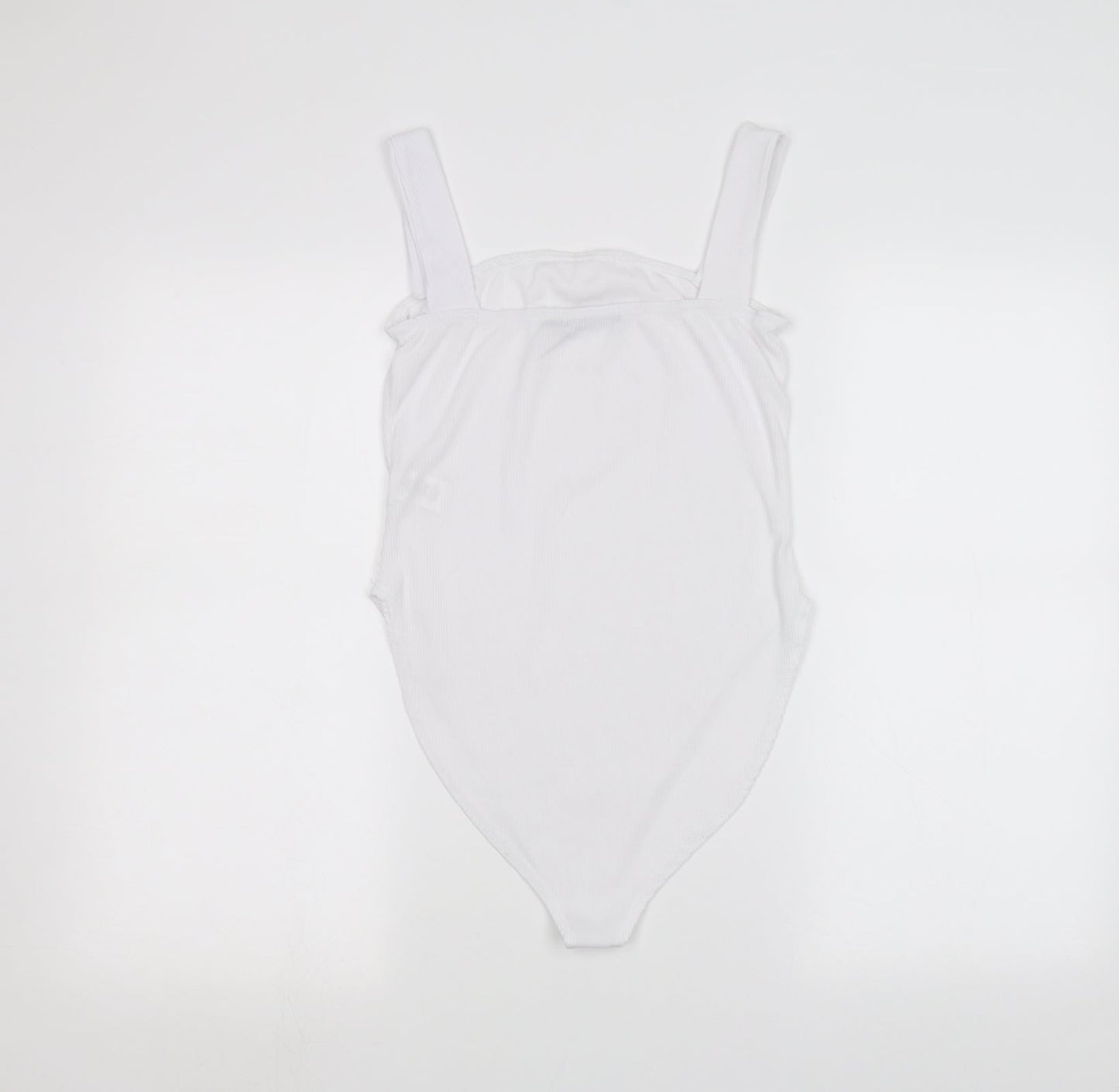 Boohoo Womens White   Bodysuit One-Piece Size 12