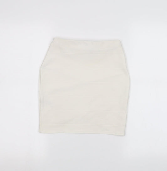 Missguided Womens White   A-Line Skirt Size 6