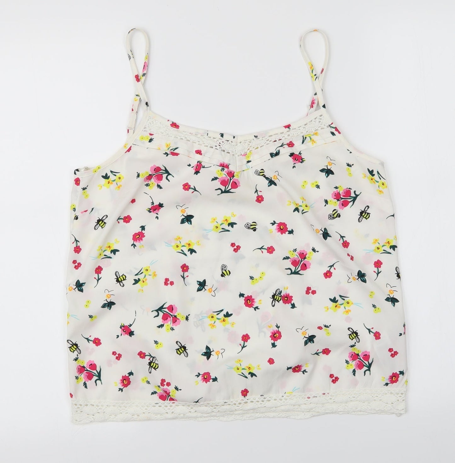 Henry Holland Womens White Floral  Basic Blouse Size 12
