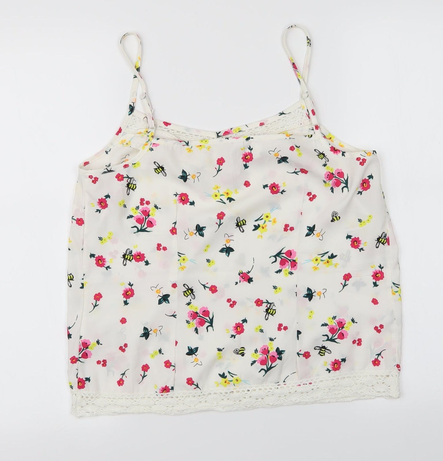 Henry Holland Womens White Floral  Basic Blouse Size 12