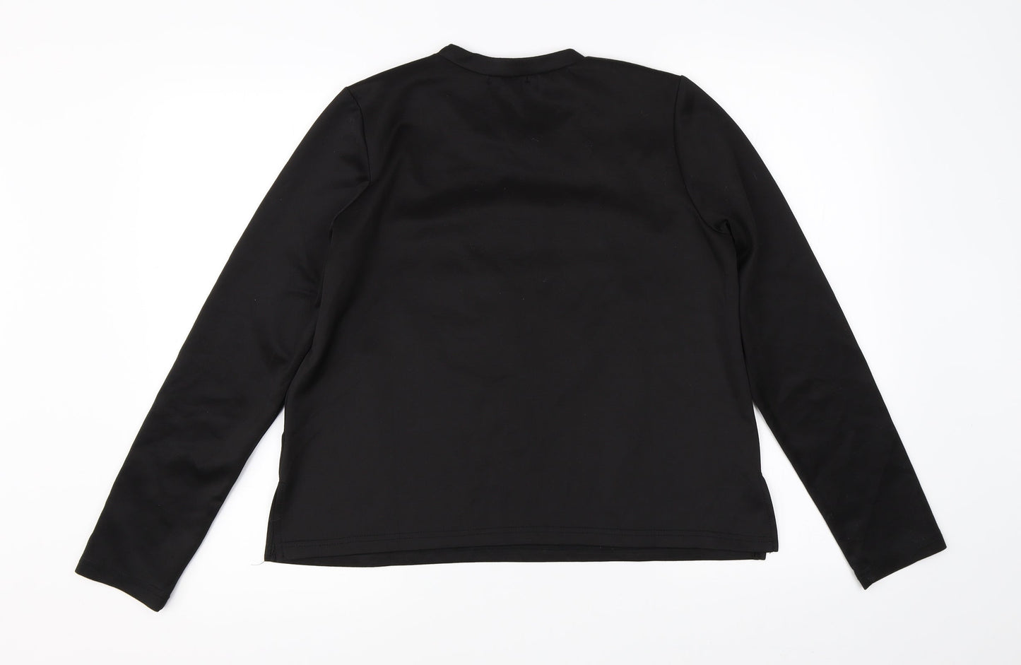 Lily White Womens Black   Basic T-Shirt Size M  - tiger