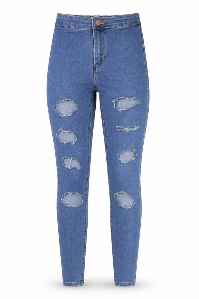 Denim Co. Womens Blue  Denim Skinny Jeans Size 6 L25 in