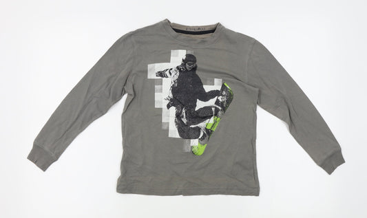 Joe Fresh Boys Grey   Basic T-Shirt Size 8 Years
