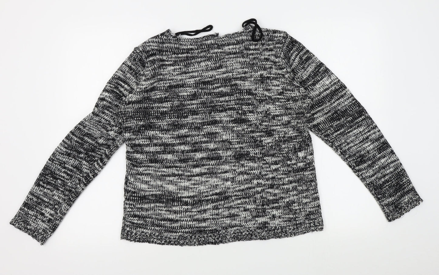 Janina Womens Grey Striped  Pullover Jumper Size 12