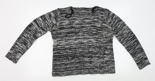Janina Womens Grey Striped  Pullover Jumper Size 12