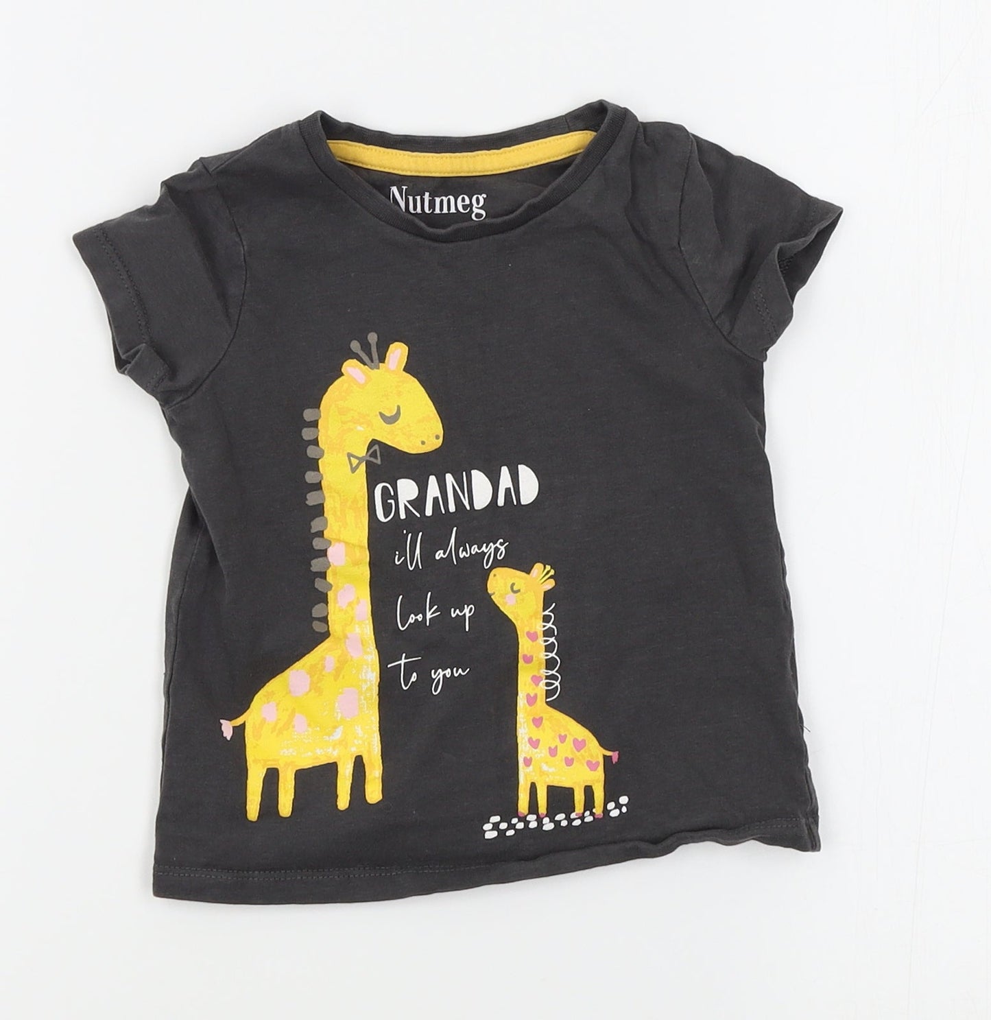 Nutmeg Boys Grey   Basic T-Shirt Size 2-3 Years