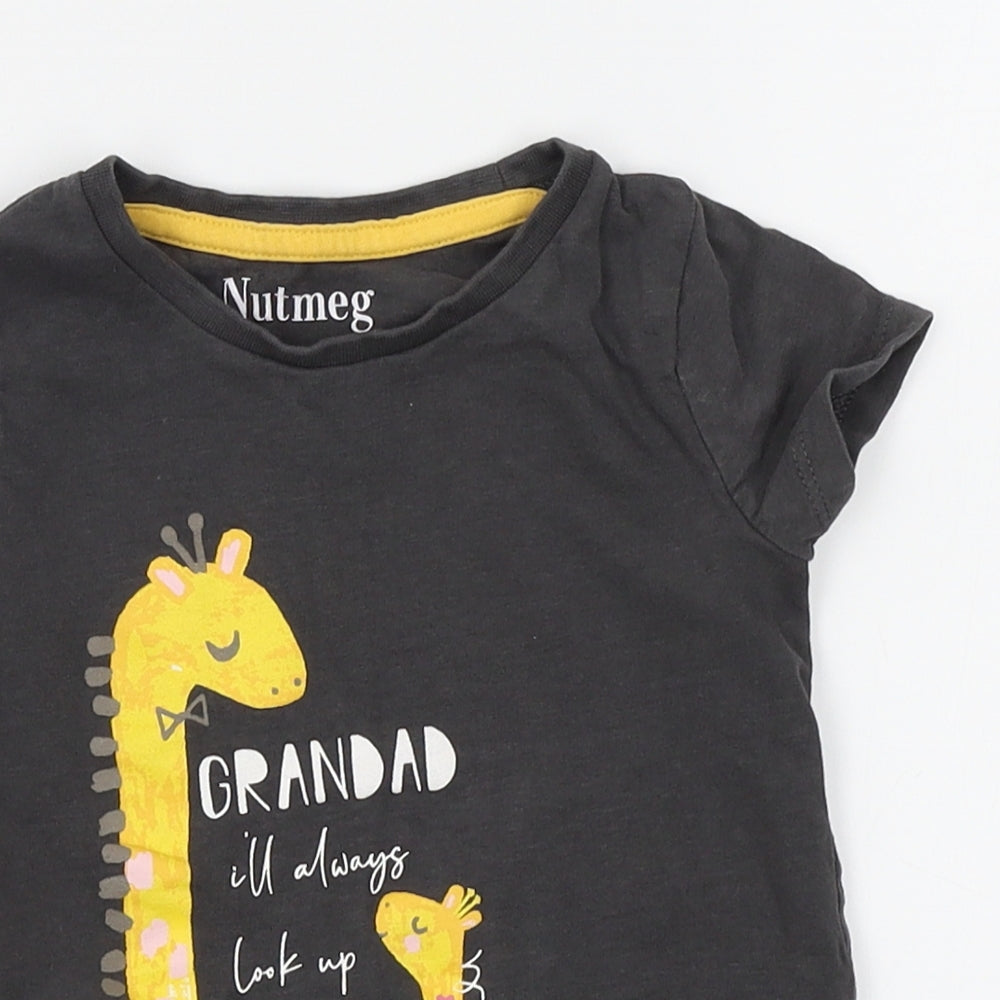 Nutmeg Boys Grey   Basic T-Shirt Size 2-3 Years