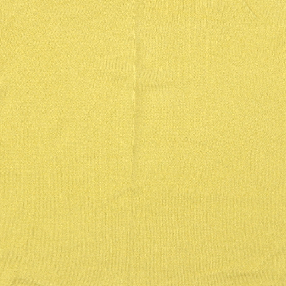 Anna Rose Womens Yellow Argyle/Diamond  Pullover Jumper Size 2XL