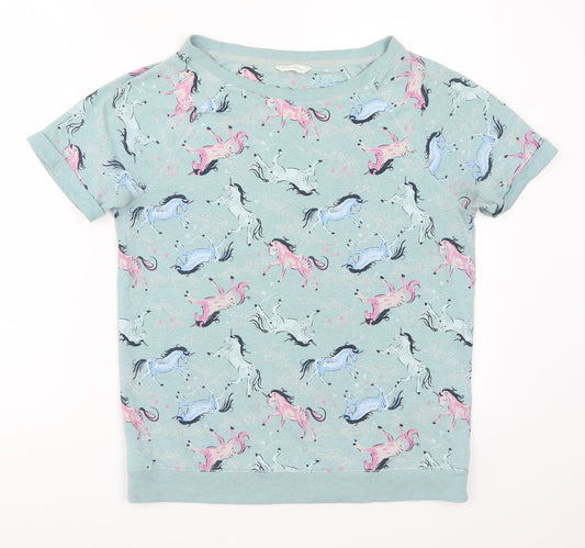 Marks and Spencer Womens Blue Solid  Top Pyjama Top Size 10  - Unicorns Loungewear