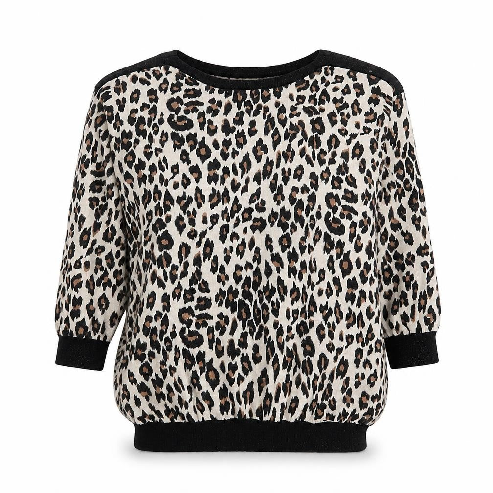 Wallis Womens Brown Animal Print  Pullover Jumper Size S