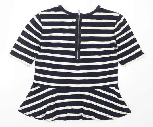 Gap Womens Blue Striped  Basic T-Shirt Size M