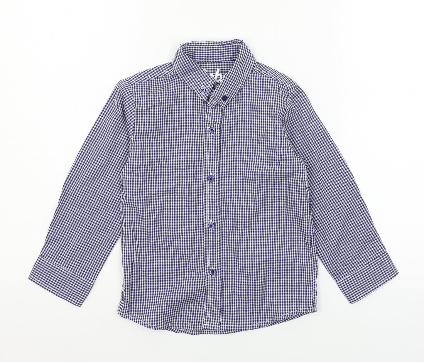 Rebel Girls Blue Check  Basic Button-Up Size 4-5 Years