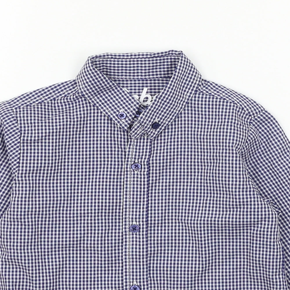 Rebel Girls Blue Check  Basic Button-Up Size 4-5 Years