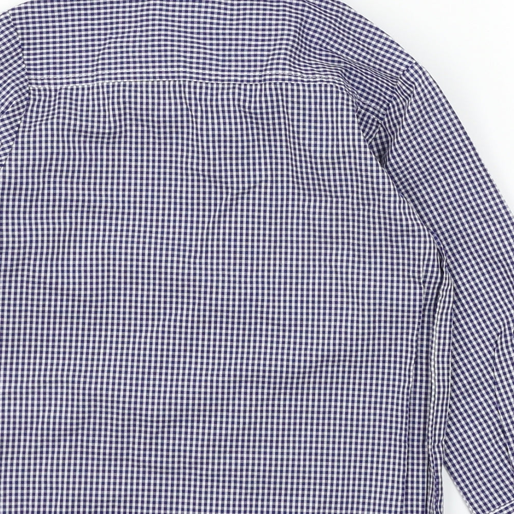 Rebel Girls Blue Check  Basic Button-Up Size 4-5 Years