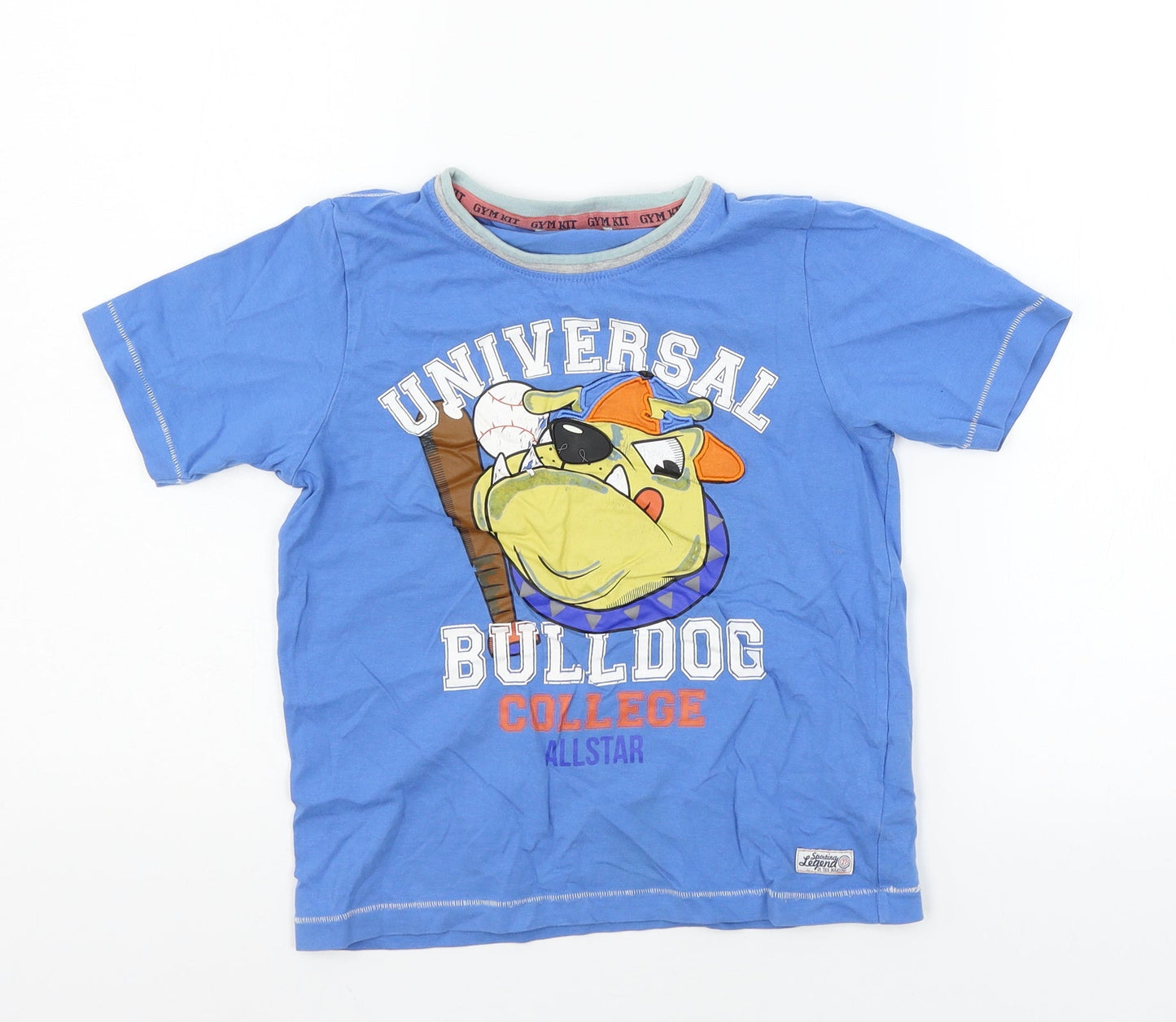 Marks and Spencer Boys Blue  Jersey Basic T-Shirt Size 6-7 Years  - Universal Bulldog