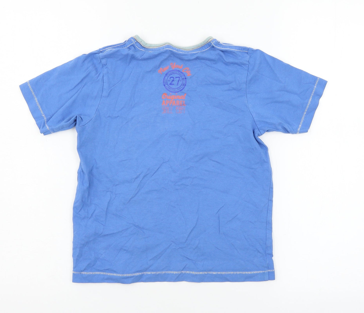 Marks and Spencer Boys Blue  Jersey Basic T-Shirt Size 6-7 Years  - Universal Bulldog