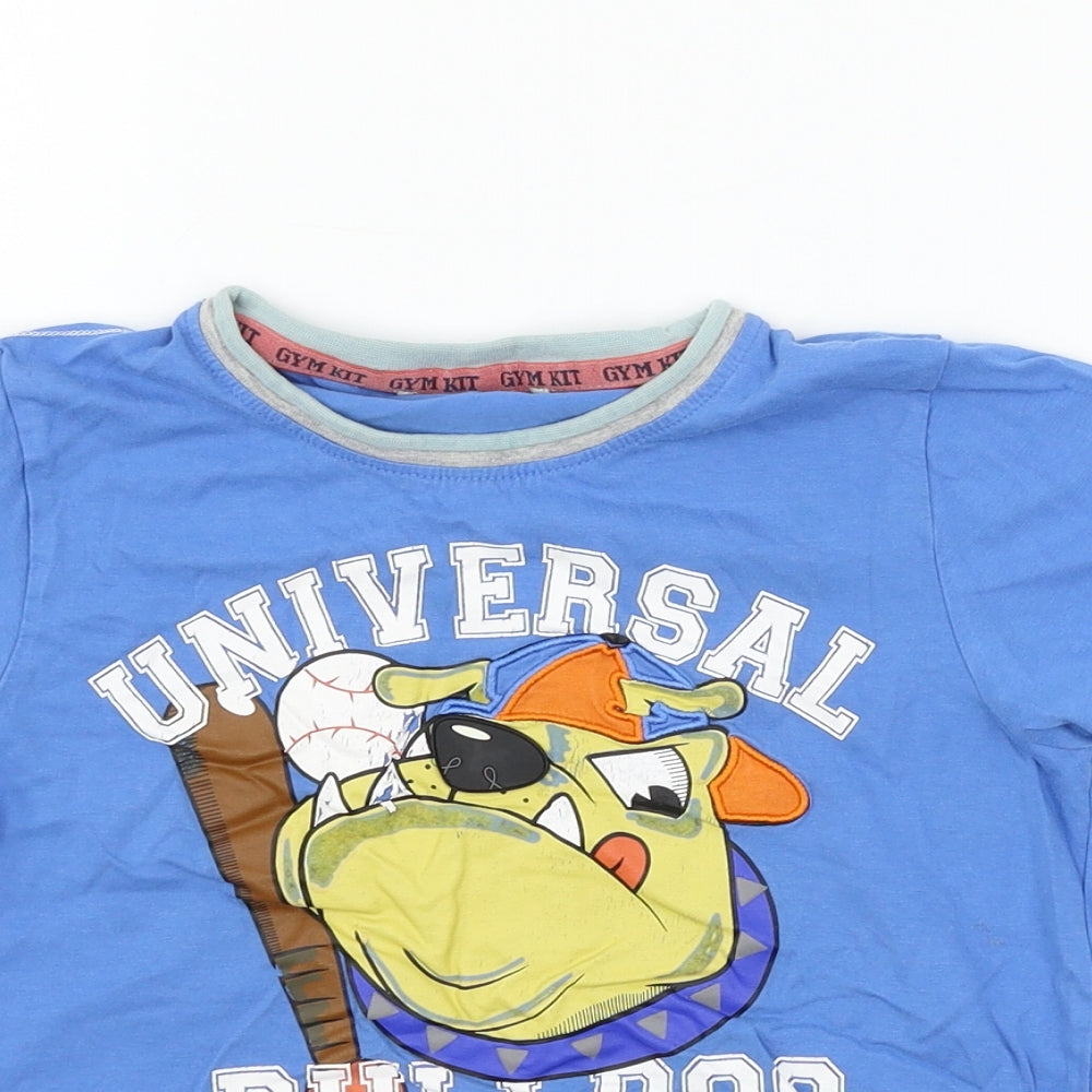 Marks and Spencer Boys Blue  Jersey Basic T-Shirt Size 6-7 Years  - Universal Bulldog