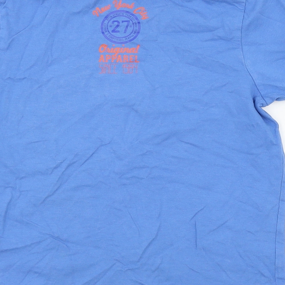 Marks and Spencer Boys Blue  Jersey Basic T-Shirt Size 6-7 Years  - Universal Bulldog
