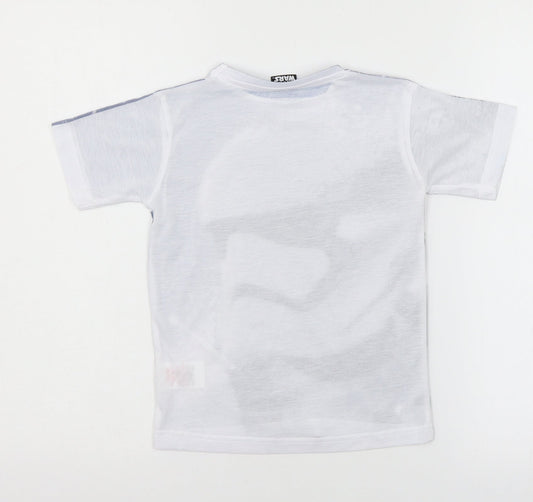 Urban 65 Outlaws Boys Blue Geometric Jersey Basic T-Shirt Size 5-6 Years