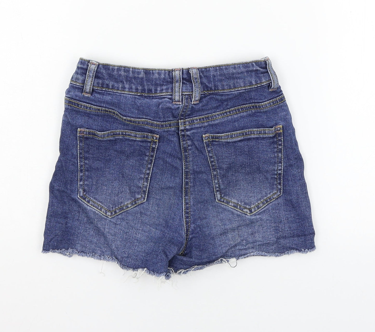 Candy Couture Girls Blue  Denim Cut-Off Shorts Size 10 Years - Distressed