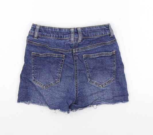 Candy Couture Girls Blue  Denim Cut-Off Shorts Size 10 Years - Distressed
