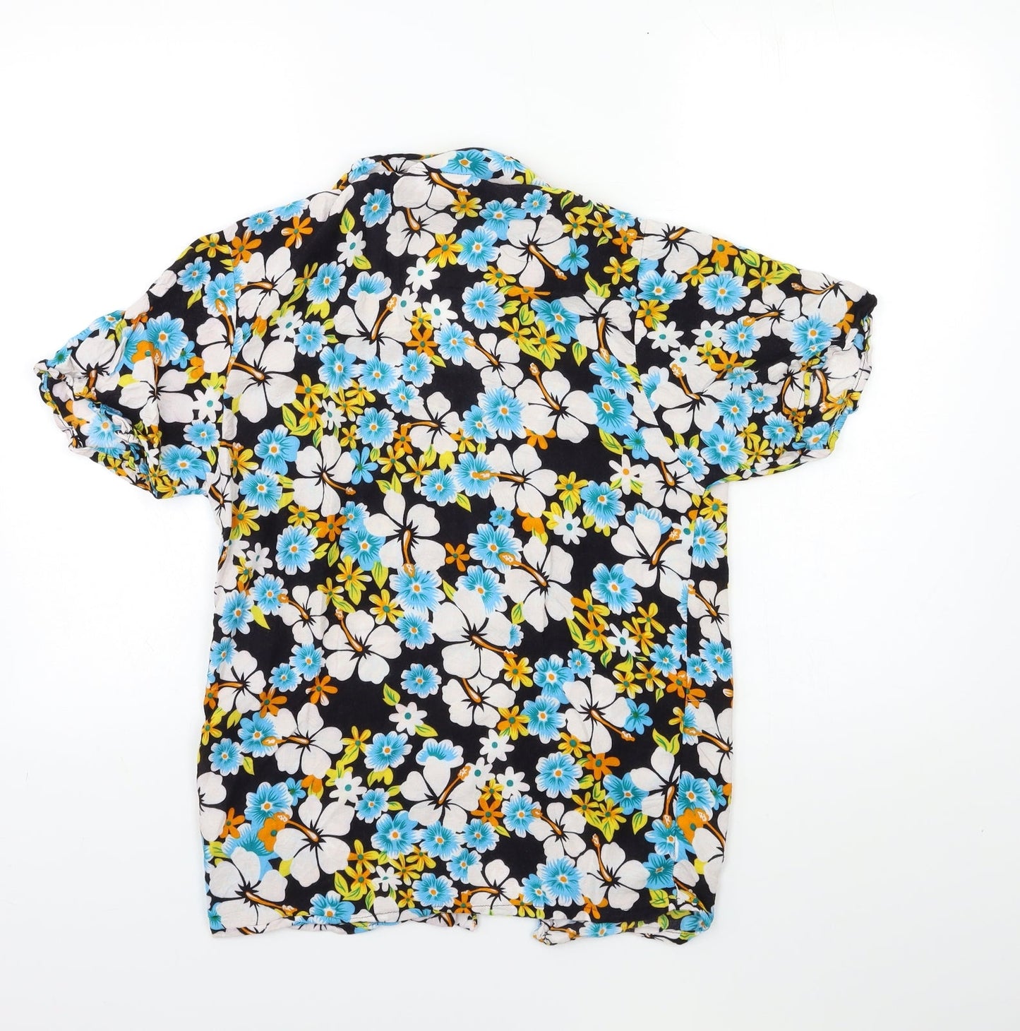 Casual Corner Mens Blue Floral   Button-Up Size S