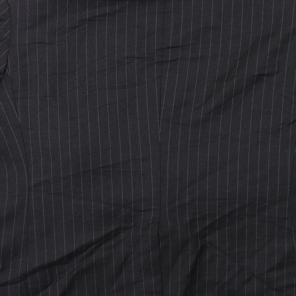 Impressions Mens Grey Striped  Jacket Suit Jacket Size 44