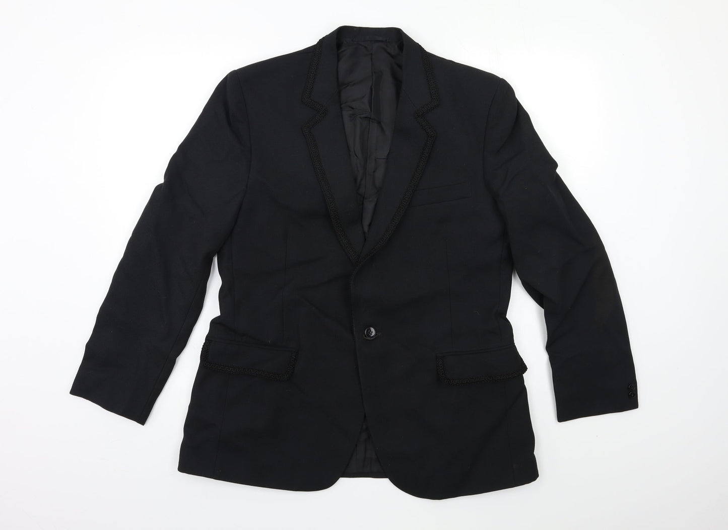 Preworn Mens Black   Jacket Suit Jacket Size 40