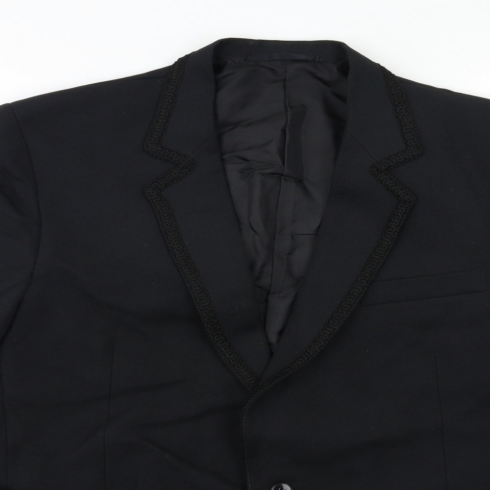 Preworn Mens Black   Jacket Suit Jacket Size 40