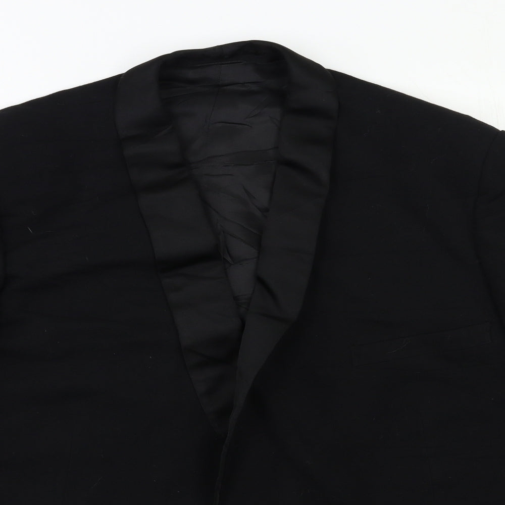Preworn Mens Black   Jacket Suit Jacket Size 42