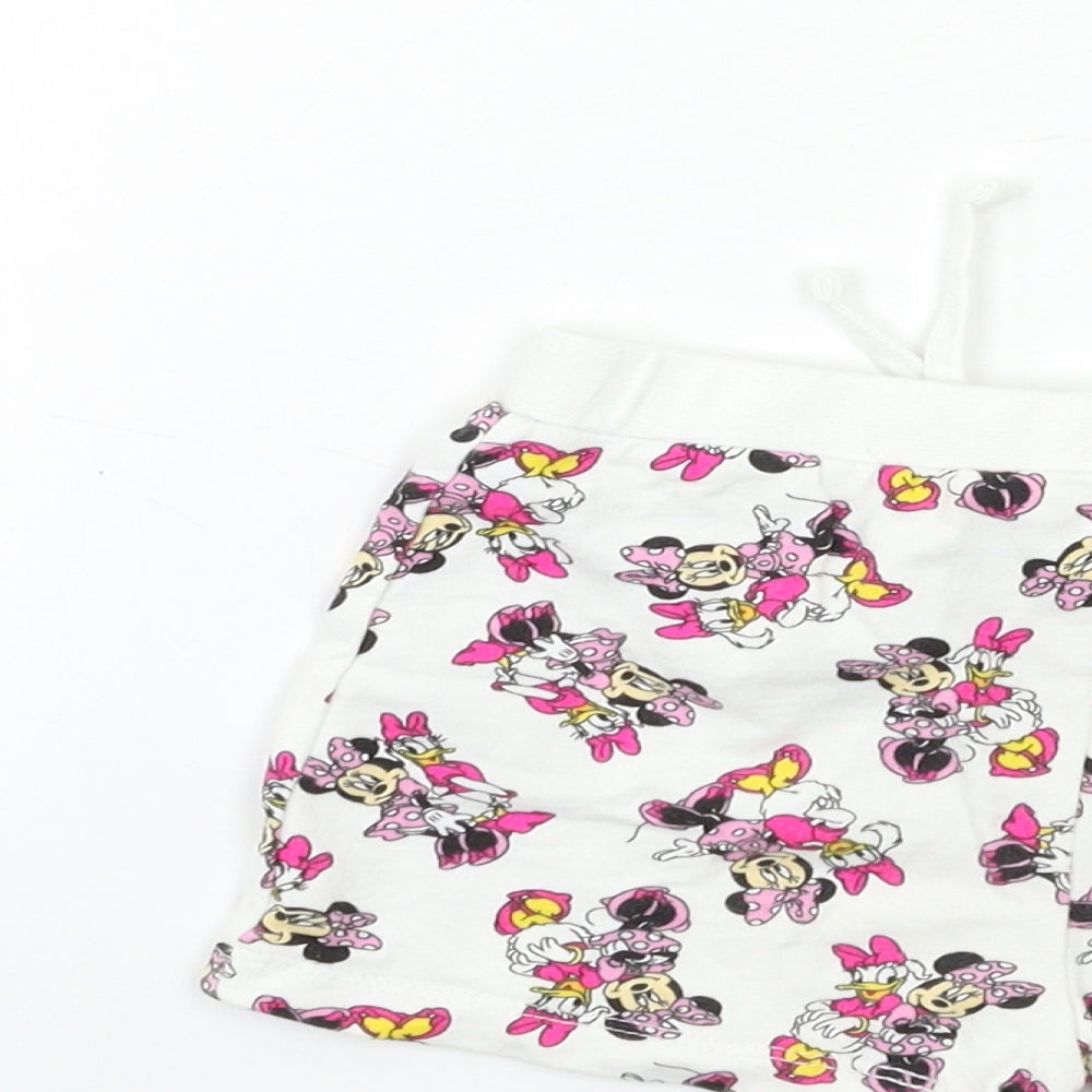 Disney Baby White Geometric  Cropped Leggings Size 18 Months
